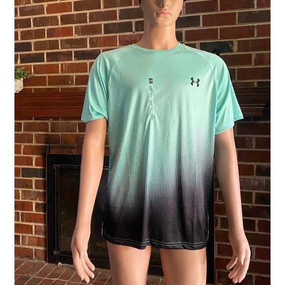 Under Armour Men's Green Loose Tech Fade Short Sleeve Tshirt Large Lightweig New - Picture 1 of 10